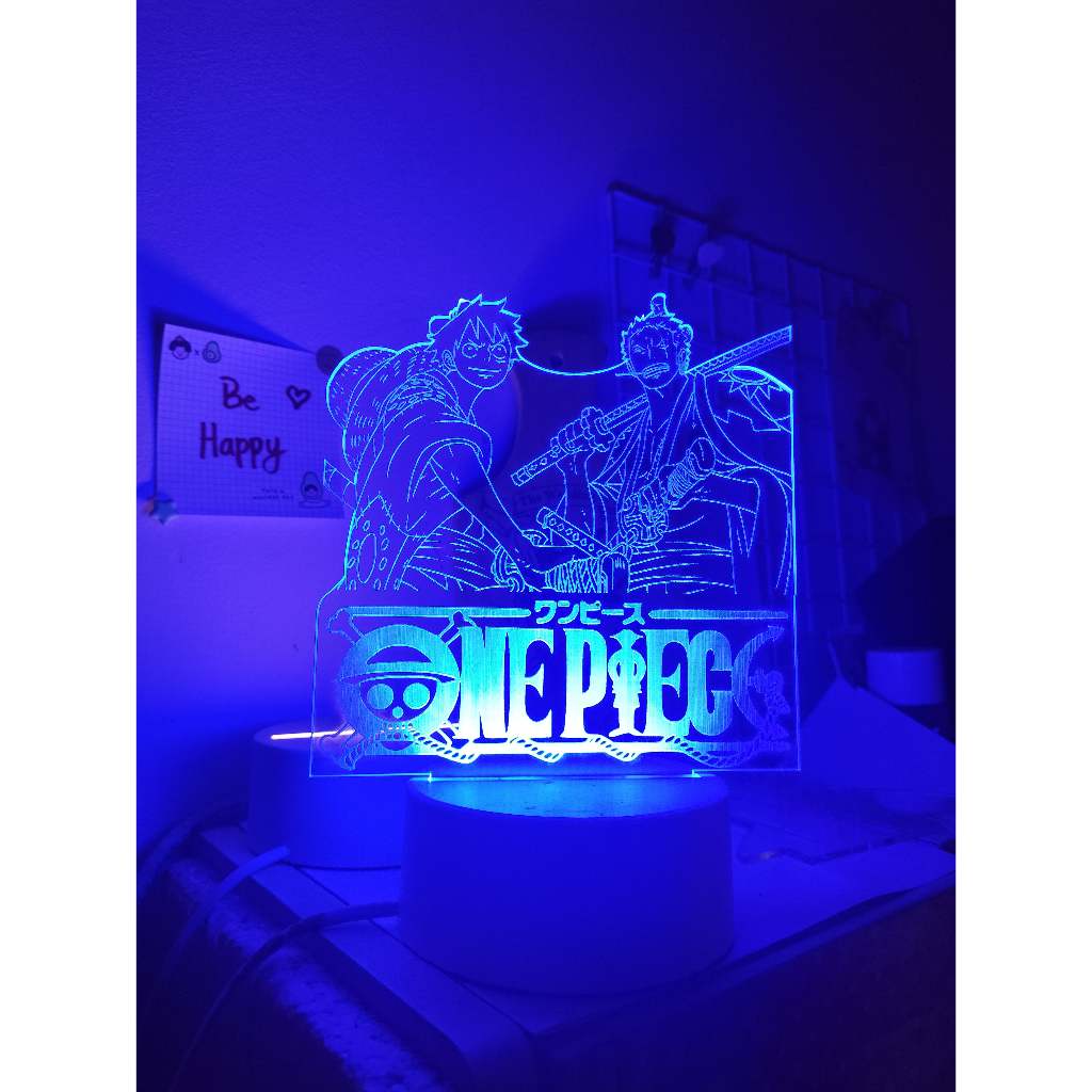 Lampu Hias Anime One Piece Luffy Nika led 3D