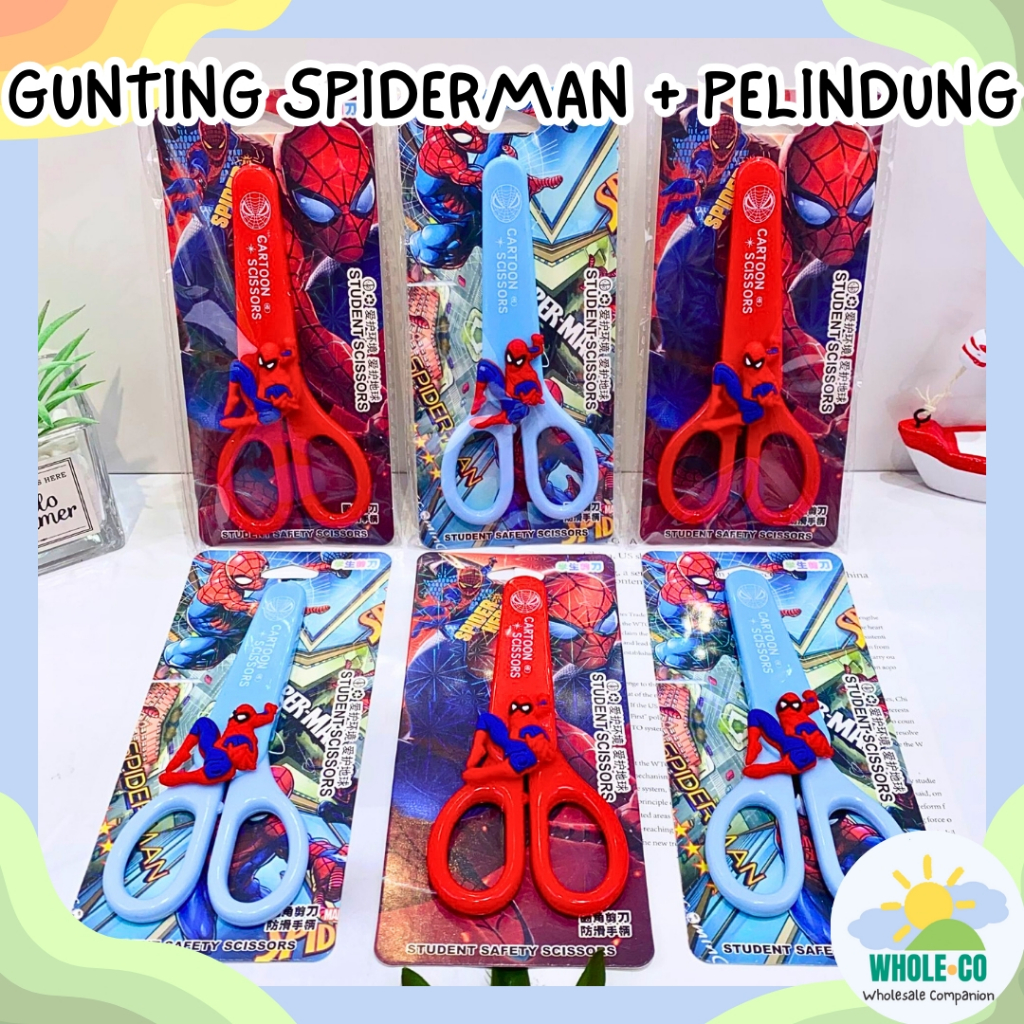 

Gunting Spiderman Premium + Pelindung Alat Tulis Sekolah Scissor Sheets Lucu Unik Imut Termurah Grosir Cod