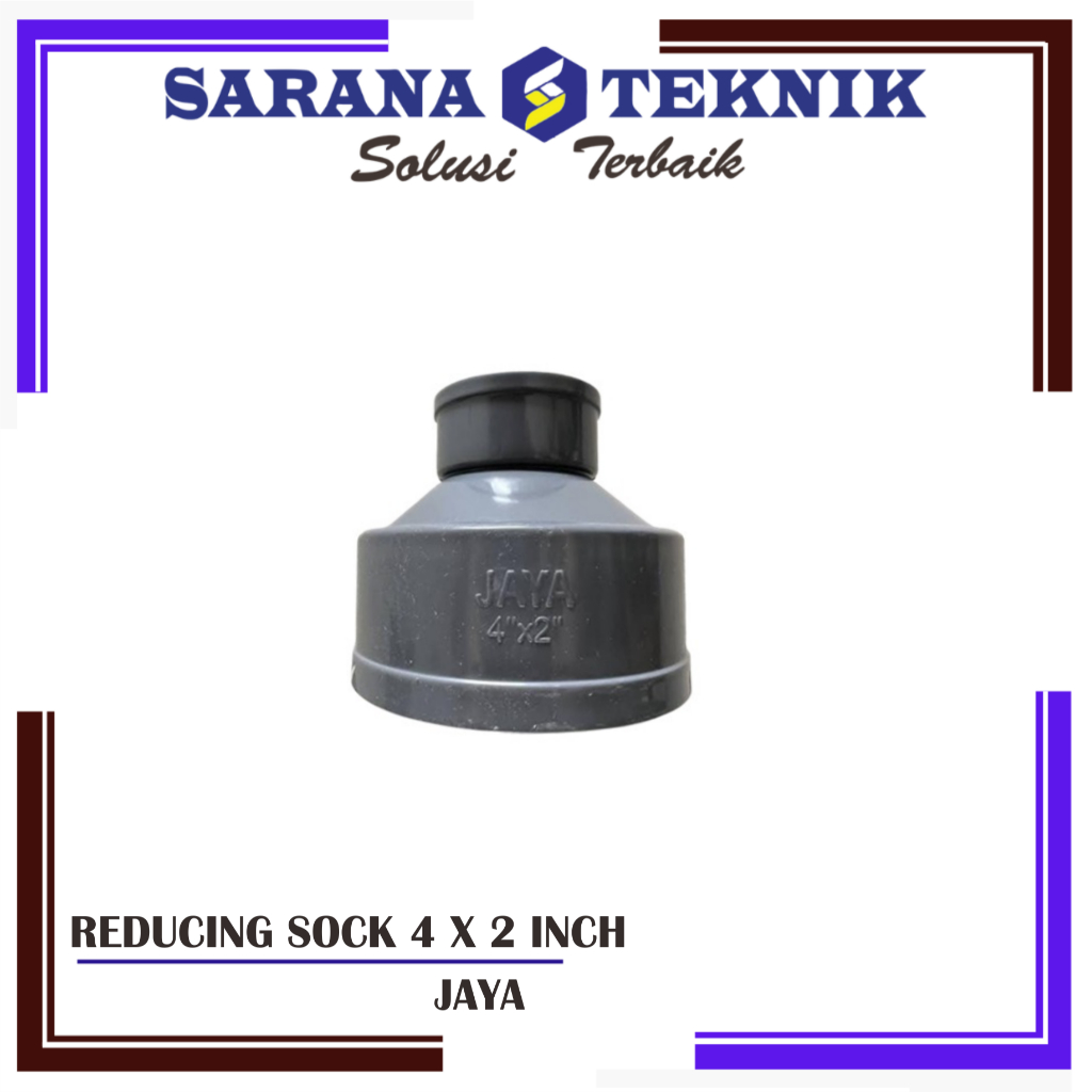 SAMBUNGAN PIPA PVC REDUCING SOCK / V SOCK 4 X 2 INCH DV JAYA