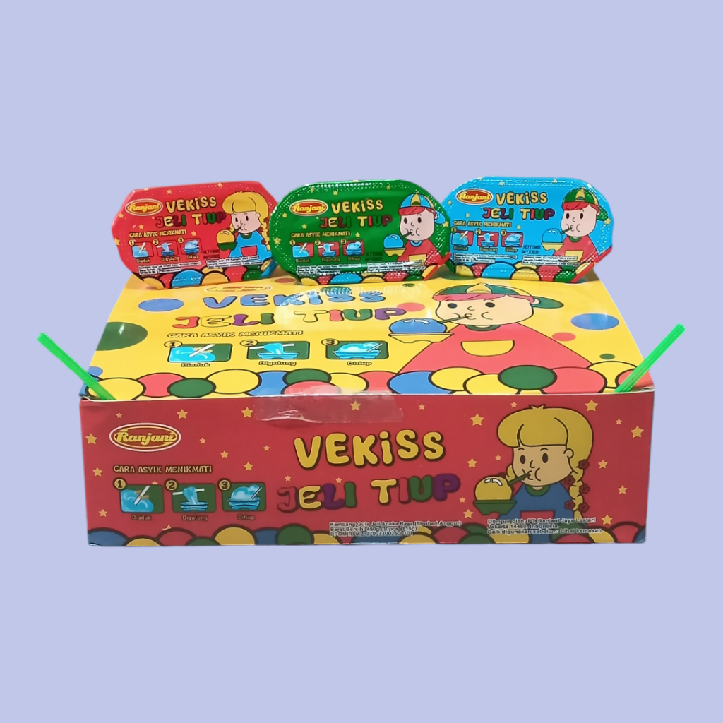 

Ranjani Vekiss Jeli Tiup Permen Jelly Bisa Ditiup [30 pcs/Box]