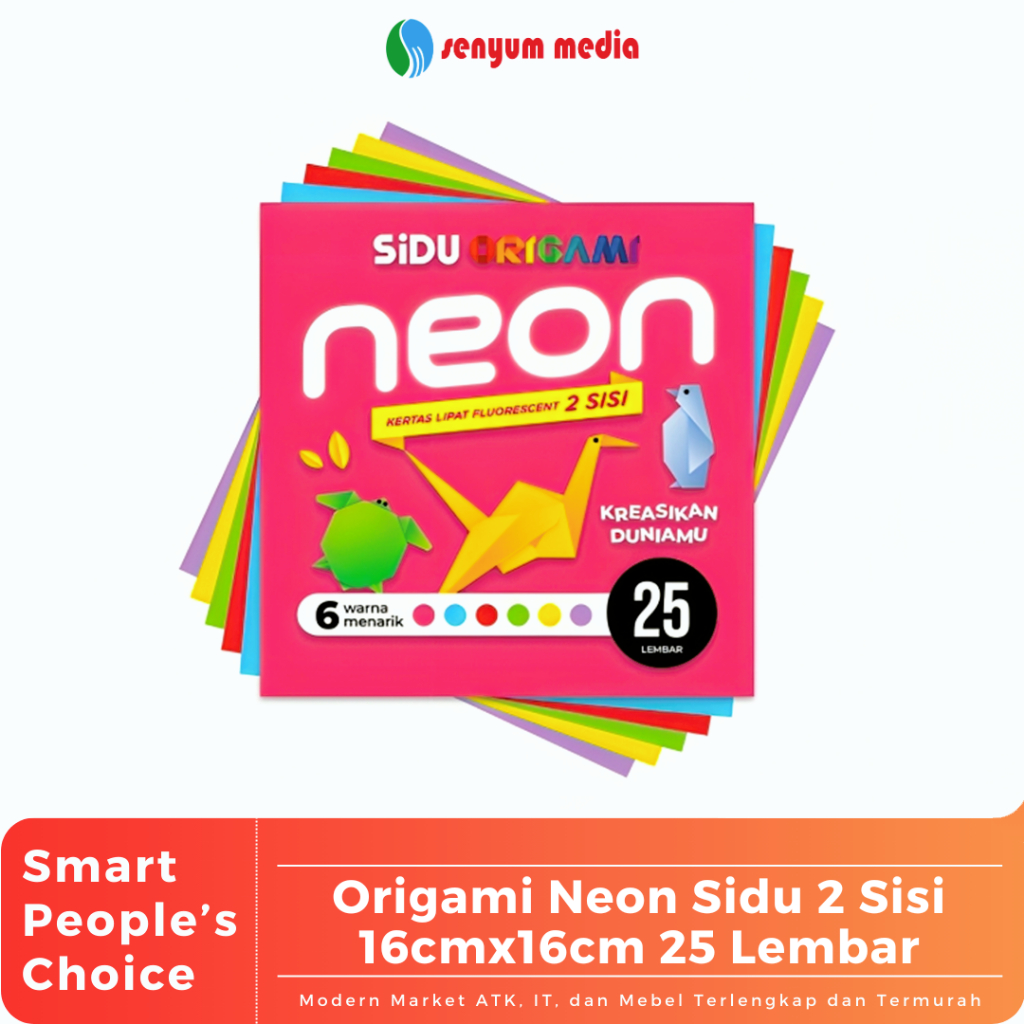 

Origami Neon Sidu 2 Sisi 16cmx16cm 25 Lembar (1 Pcs Isi 25 Lembar) (S:PCS)
