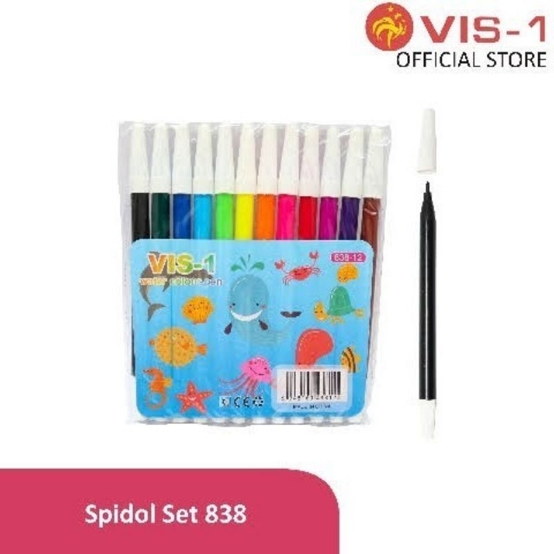 

SPIDOL VIS-1 12 WARNA WATER COLOUR PEN