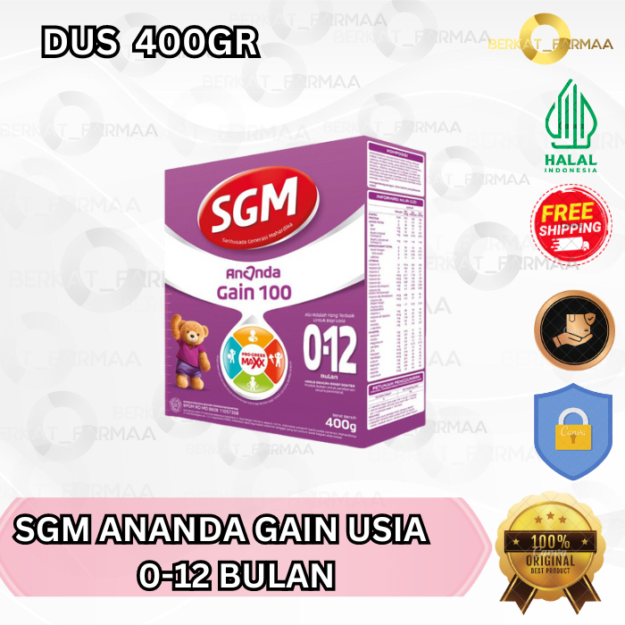 SGM Ananda Gain 100 0-12 Bulan Susu Bubuk 400 g