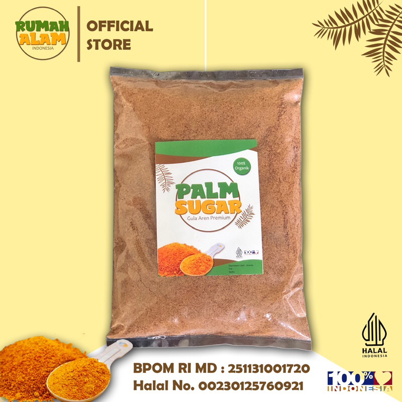

Gula Aren Asli 100% / Gula Aren Semut Organik / Gula Aren Bubuk 500gram
