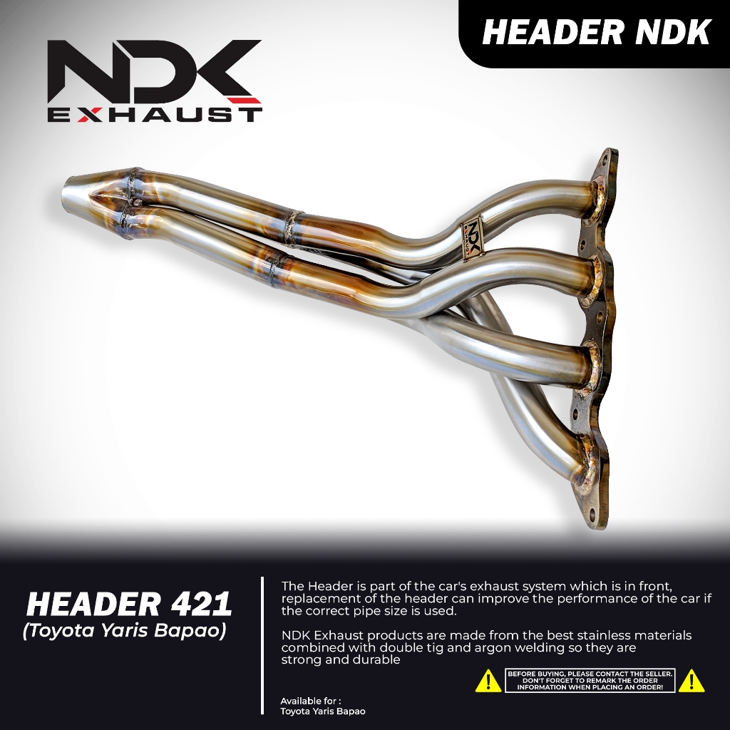 NDK EXHAUST HEADER 421 YARIS BAPAO KNALPOT MOBIL RACING