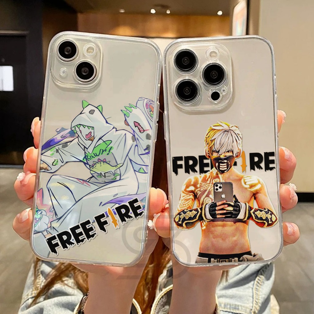 SoftCase Clear Ready For Vivo Y18 Y17S Y27S Y02 Y03 V30e Y100 Y20 Casing Bening Free Fire - FF1