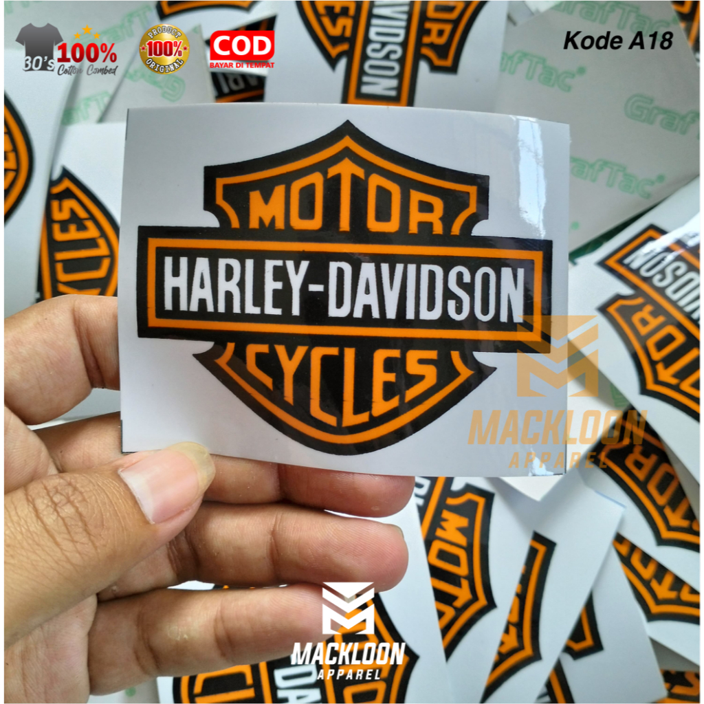 

STIKER GRAFTAC Harley Davidson GLOSSY Tahan Lama Anti Luntur Aksesoris Motor Helm