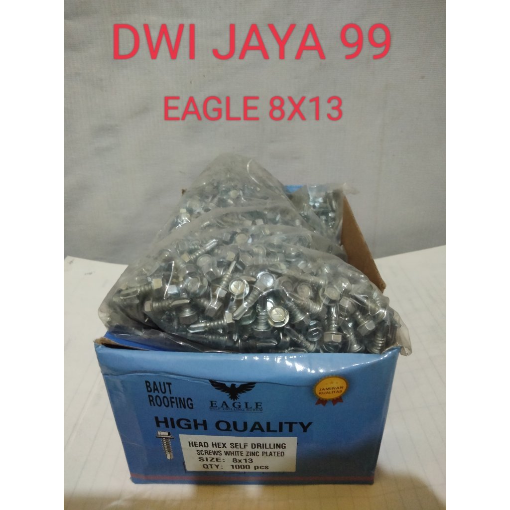 1DUS sds 8x13 drilling baut roofing sekrup bajaringan galvalum reng