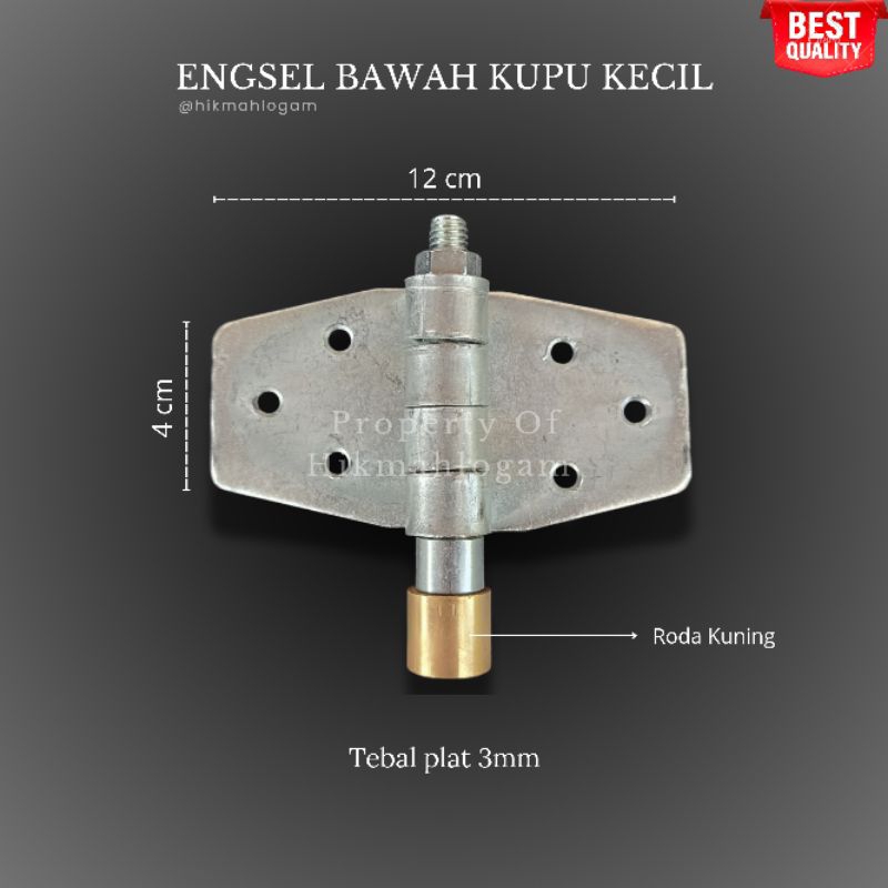Engsel Bawah Kuning Kupu Kecil | Engsel Pintu Henderson