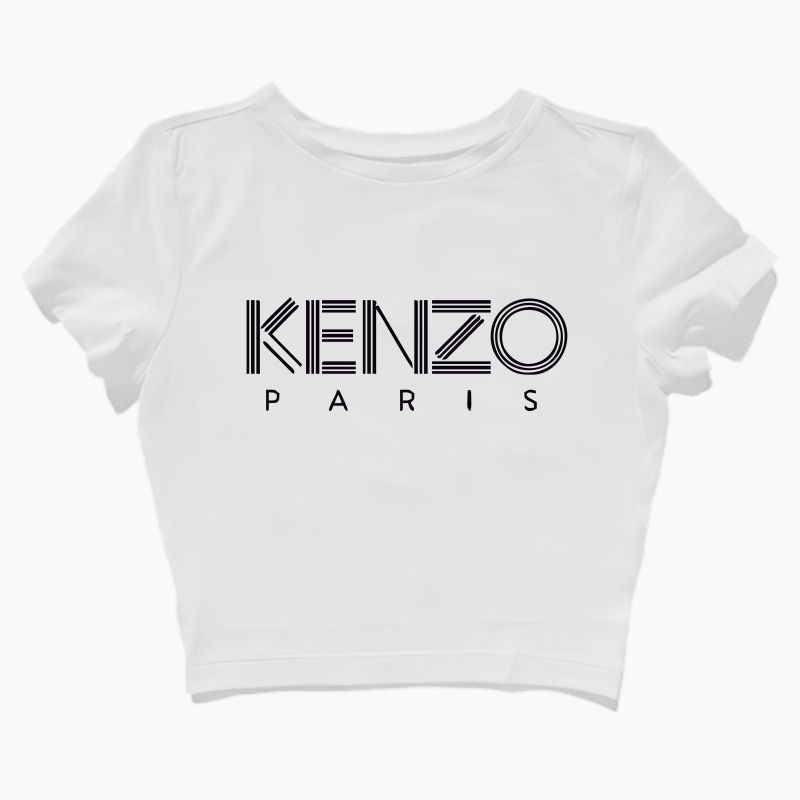 Baby Tee KENZO PARIS distro Y2k Style Crop Tee hitam crop top putih rap tees kaos vintage