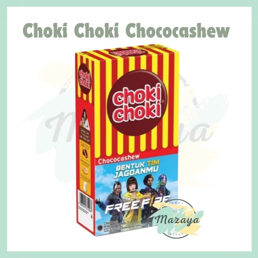 

CHOKI CHOKI CHOCOCASHEW KEMASAN 1 PACK ISI 20PCS X 10GRAM - MAZAYA HOMESTORE