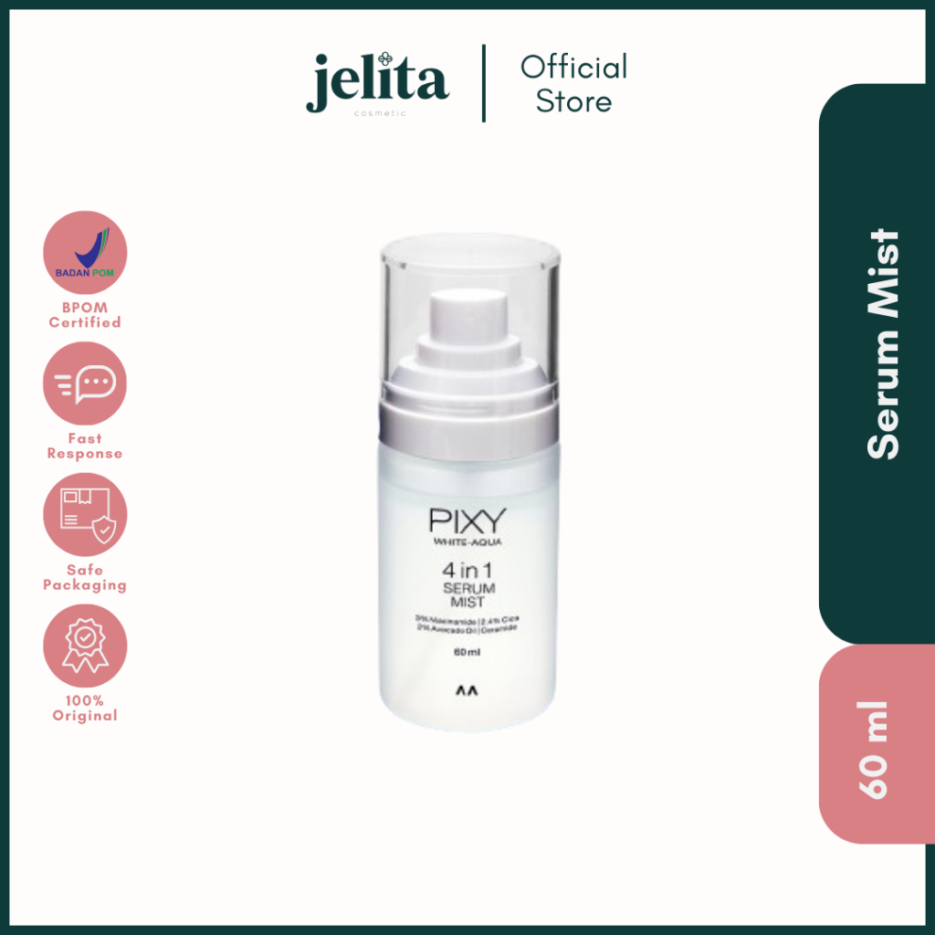 Jelita Cosmetics - Pixy White-Aqua Calming Bright 4 in 1 Skincare