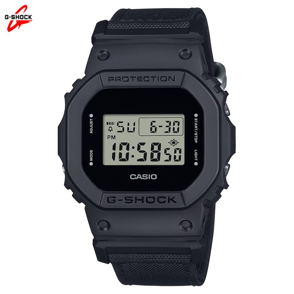 Jam Tangan Digital Pria Casio G-Shock DW-5600BCE-1D - Black Canvas Strap