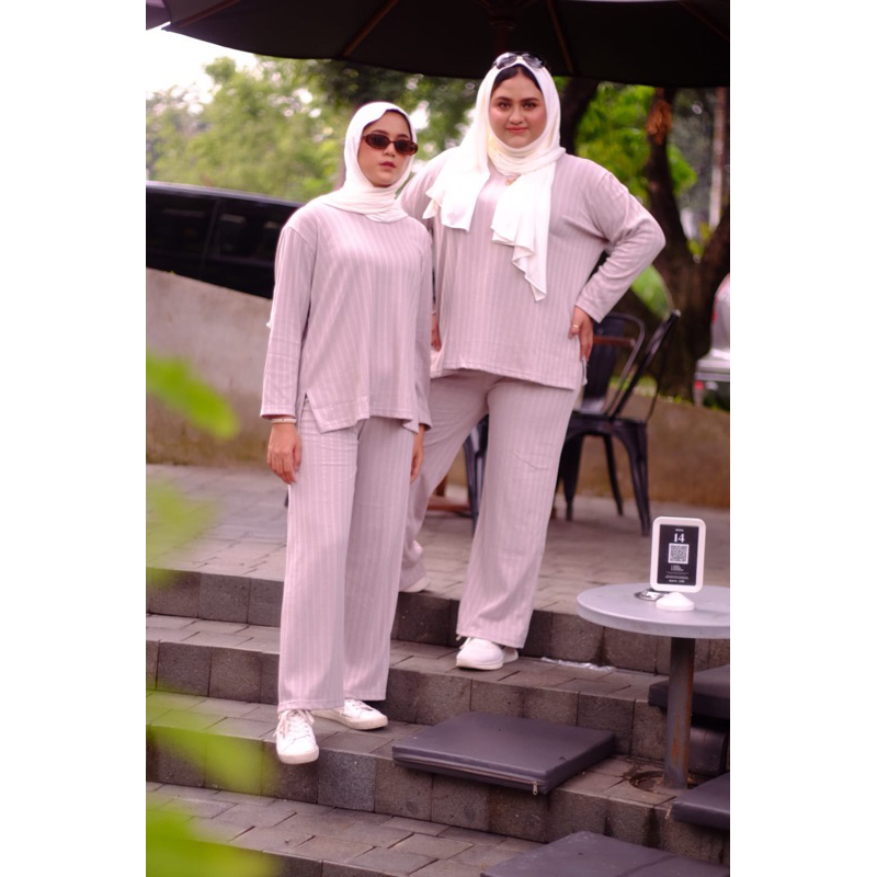 Nurasagaf - One set kaos wanita | Setelan wanita casual | NARA set kulot