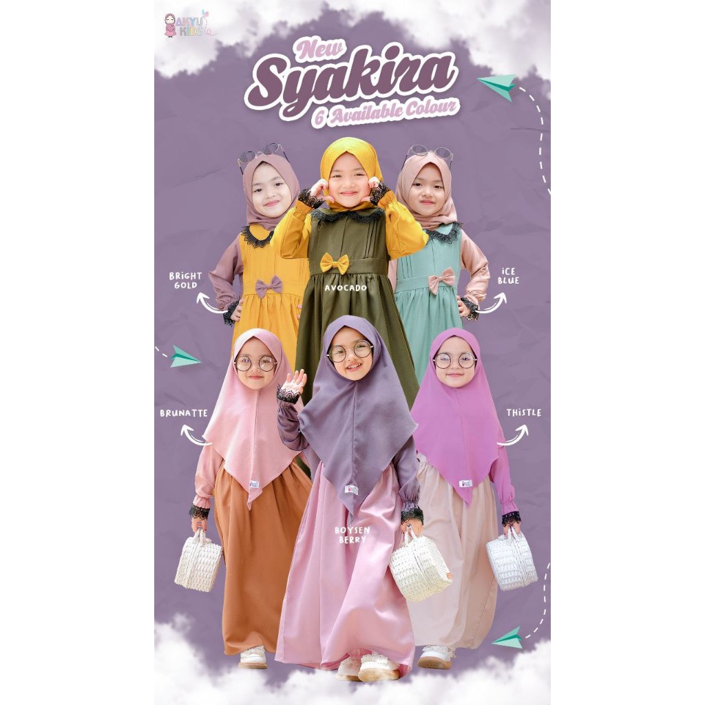 AKYU KIDS SYAKIRA DRESS ONLY - BAJU ANAK SIMPLE LUCU - DRESS ANAK SUPER GEMES - DRESS ANAK KOMBINASI