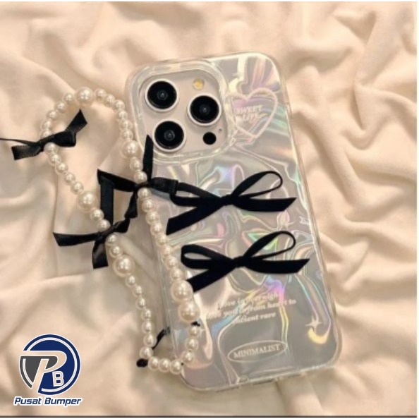 SS914 New Korean Pearl black RIBBON Case Ripple case Hardcase/Casing Hp Compatible For XIAOMI REDMI 