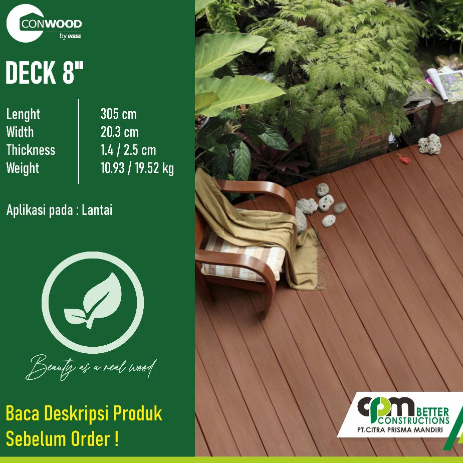 Conwood Deck 8" 14mm / 25mm