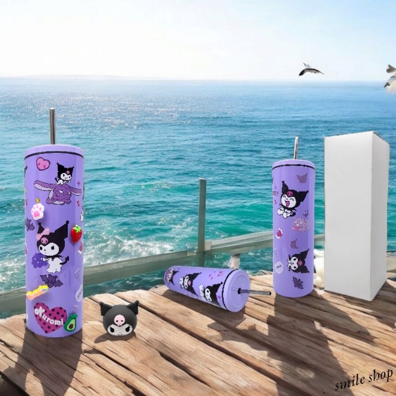 tumbler botol minum stainless steel 304,karakter melody + 3D boneka,tahan panas/ es batu 6-8jam , 60