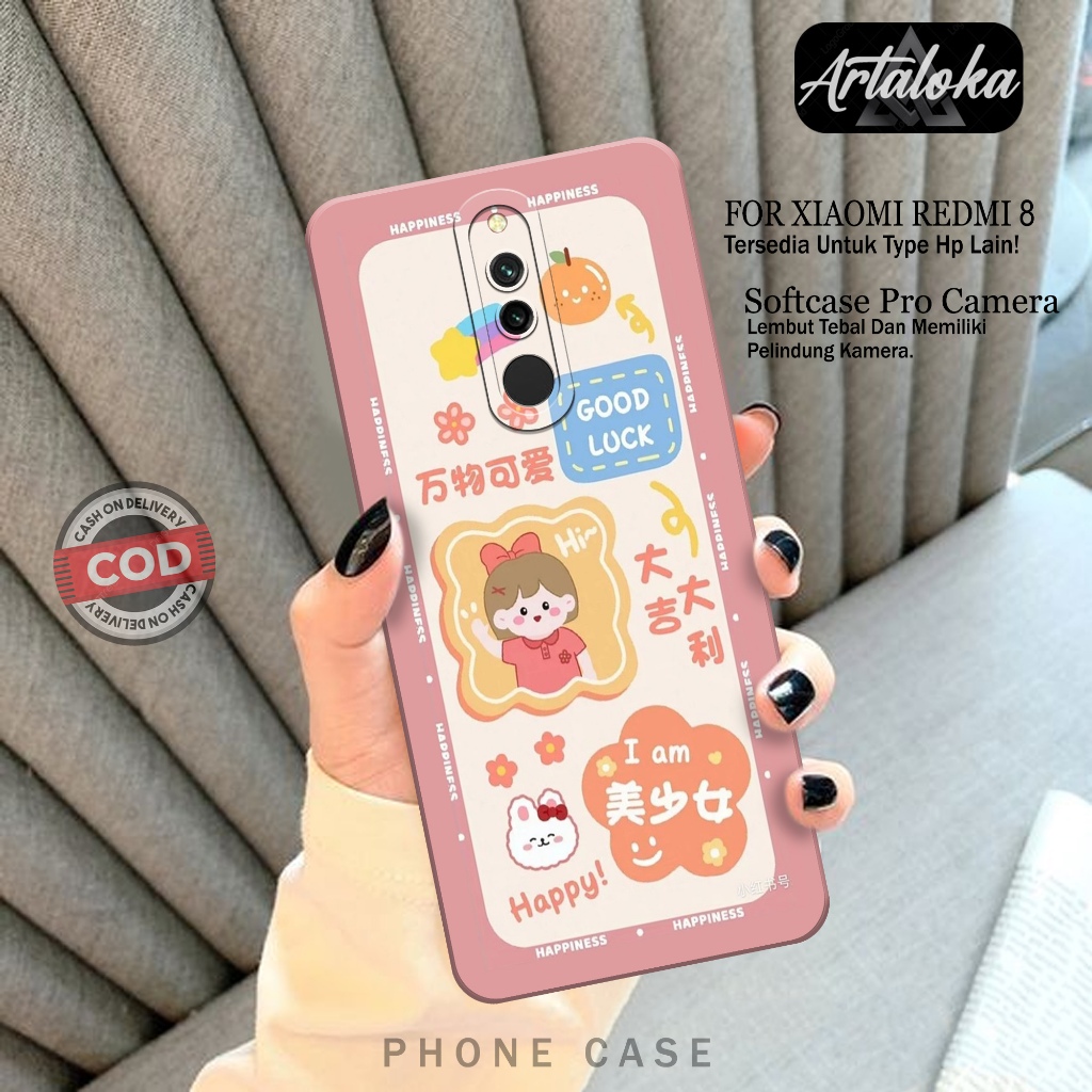 Softcase Hp Xiaomi Redmi 8 Fashion Case Kartun Case Xiaomi Redmi 8 Silikon TPU Pro Camera Casing Xia