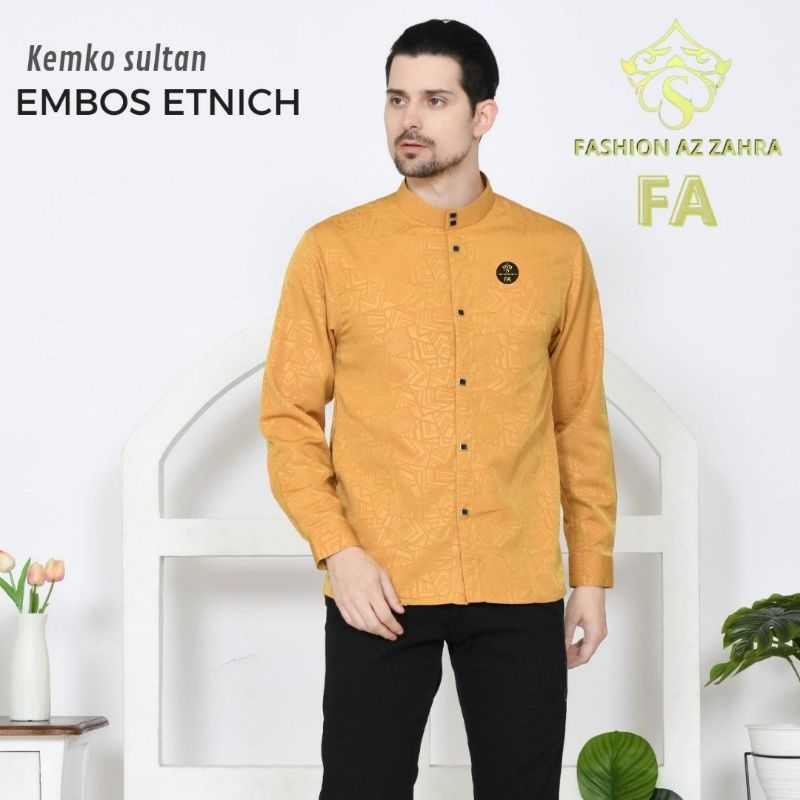 kemko sultan embos/kemeja koko sultan pria dewasa/kemeja viral/koko sultan embos