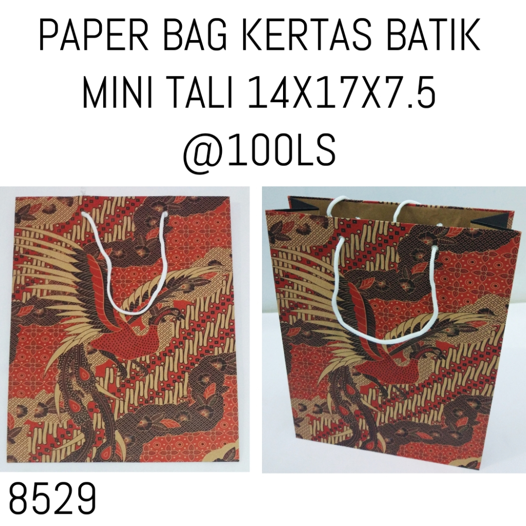 

PAPERBAG TALI MOTIF BATIK / TAS KERTAS MOTIF BATIK / KANTONG BELANJA MOTIF BATIK