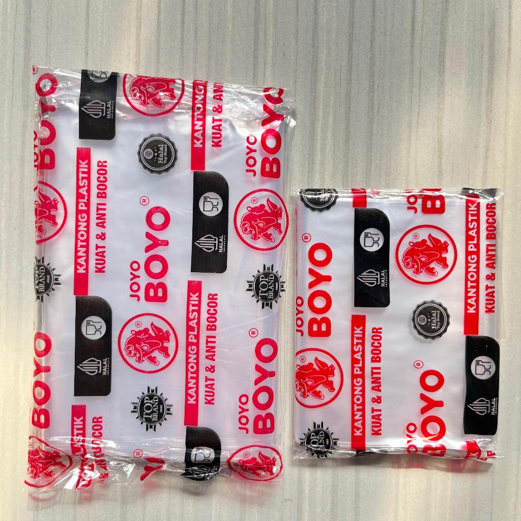 Kantong Plastik Joyo Boyo Kuat & Anti Bocor 1/4 kg (9x20), 1/2 kg (12x25) Isi 50 Lbr