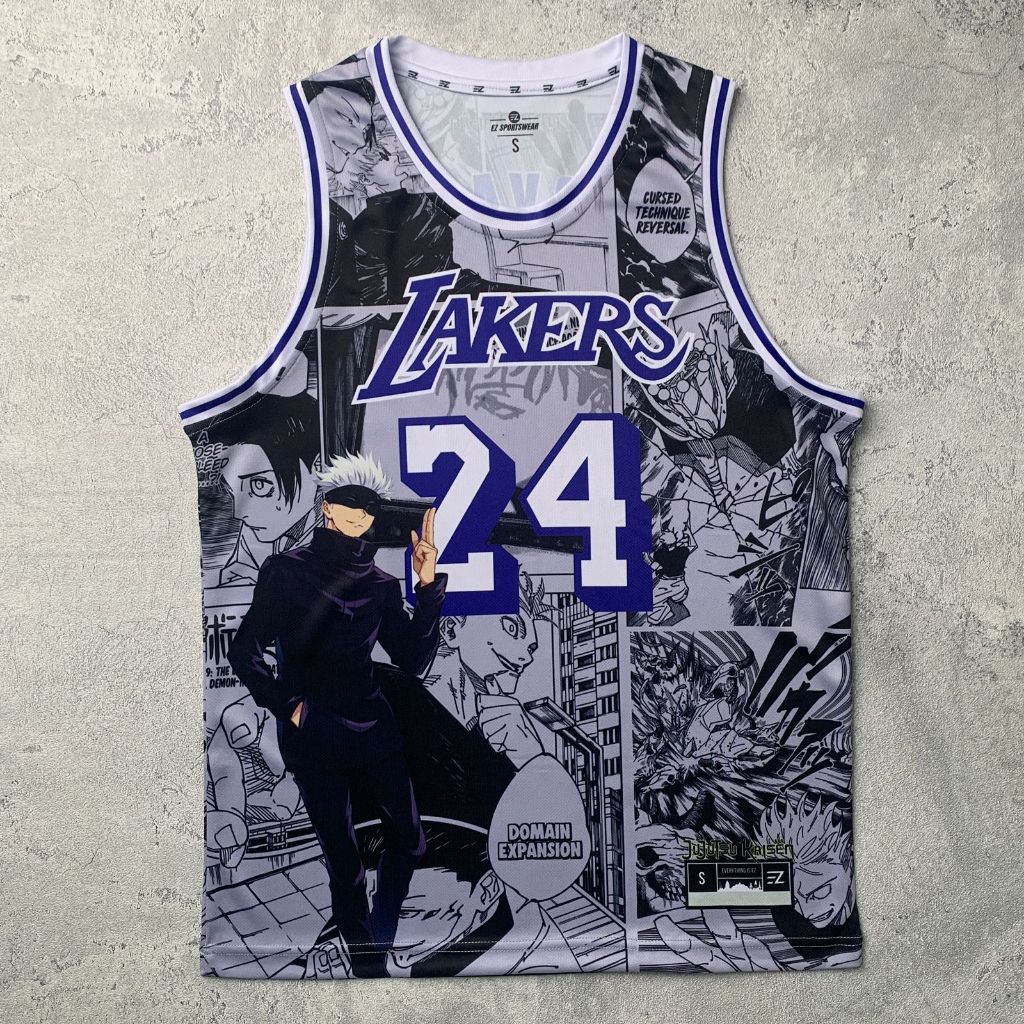 Jersey Kobe Bryant LA Lakers #24 Custom GOJO Swingman Bola Basket NBA Baju Kaos T-Shirt Tshirt Atasa