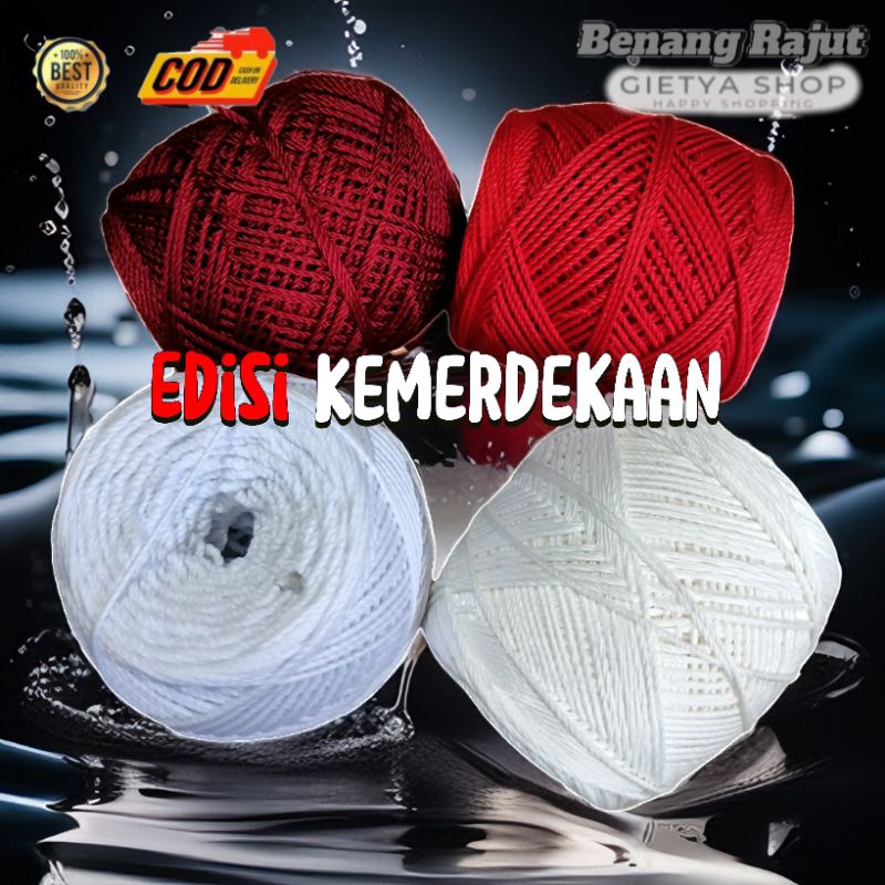 Benang Rajut Polyester Edisi Kemerdekaan | Benang Rajut Polyester | Benang Rajut Merah Putih