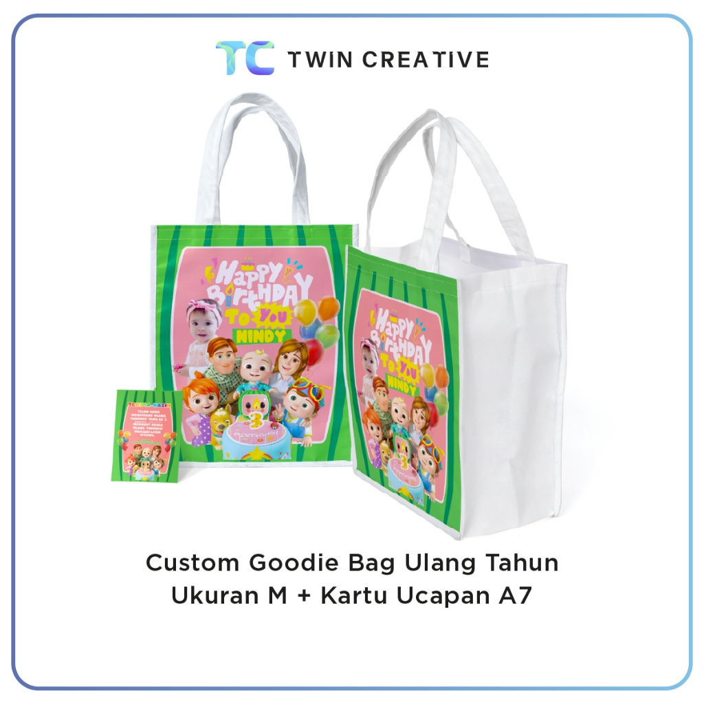 

Twin Digital Goodie Bag Ulang Tahun Size M - Tas Souvenir Snack Ulang Tahun Anak