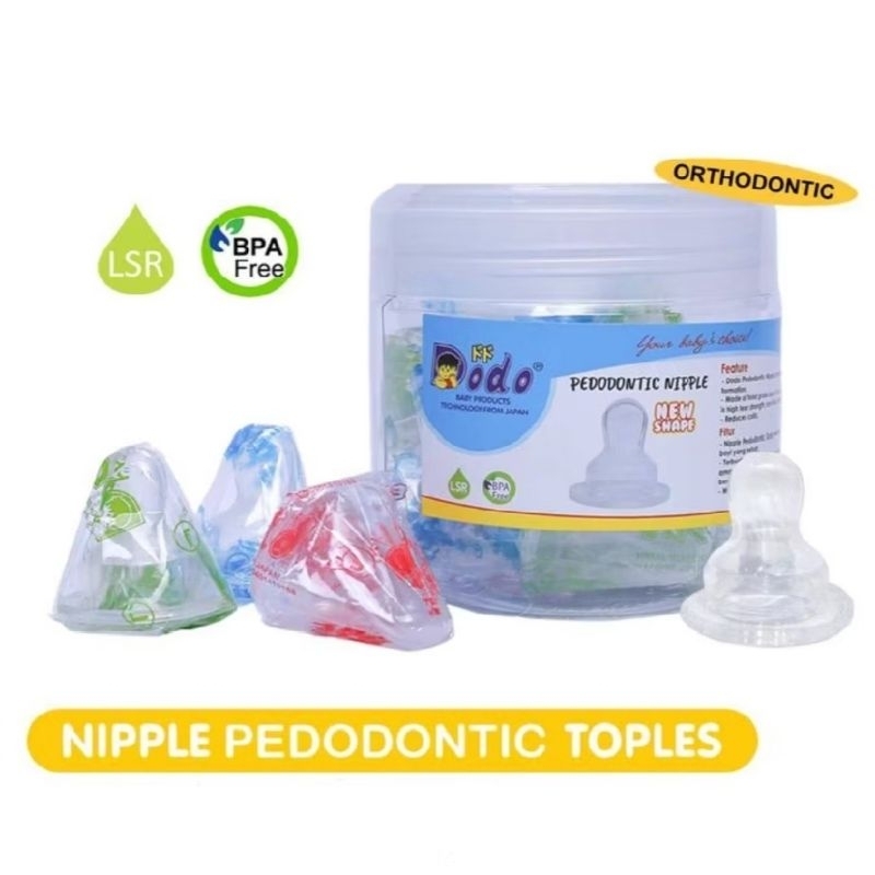 Dodo Dot Gepeng Bayi | Dodo Pedodontic Nipple - Karet Dot Gepeng | Karet Dot Dodo