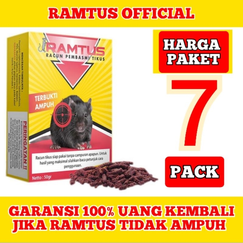 {7PCS} Racun tikus RAMTUS paling ampuh dan mati kering tidak perlu perangkap/pengusir/jebakan tikus