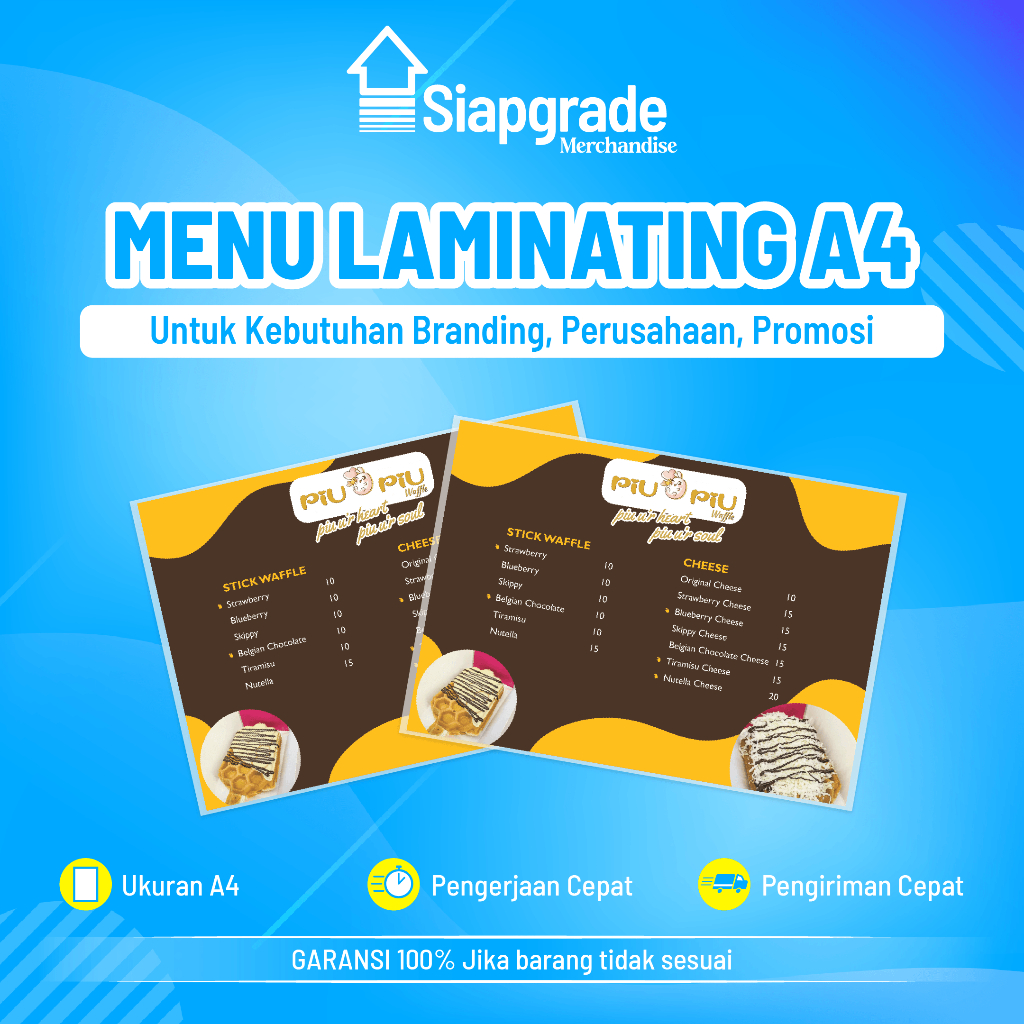 

MENU JUALAN LAMINATING - MENU MAKANAN LAMINATING 2 SISI