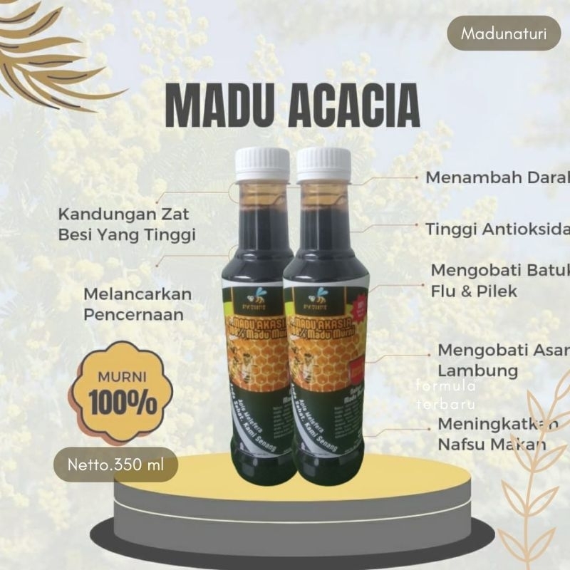 

madu akasia carva naturiqu madu murni 350 ml