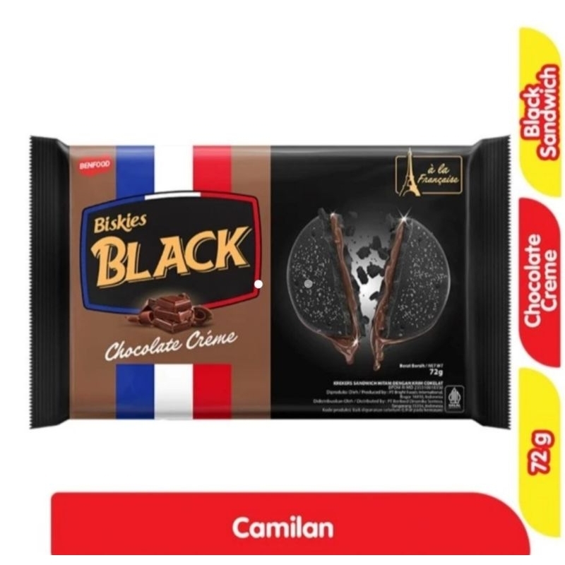 

Biskies Black Biskuit Dengan Chocolate Creme Kemasan 72 g / Biskies