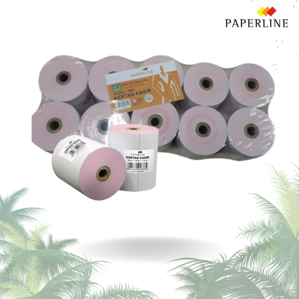 

Kertas Kasir PAPERLINE 75X65x12 mm - 2 PLY (PACK)