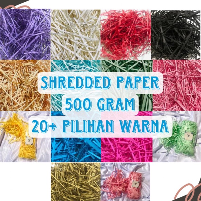 

Mega gram Shredded Paper Kiloan Kes Cacah Kes Serut Kes