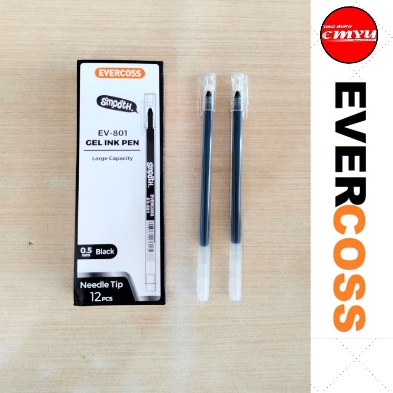 

GROSIR Pena Gel Evercoss 0,5mm Hitam EV-801