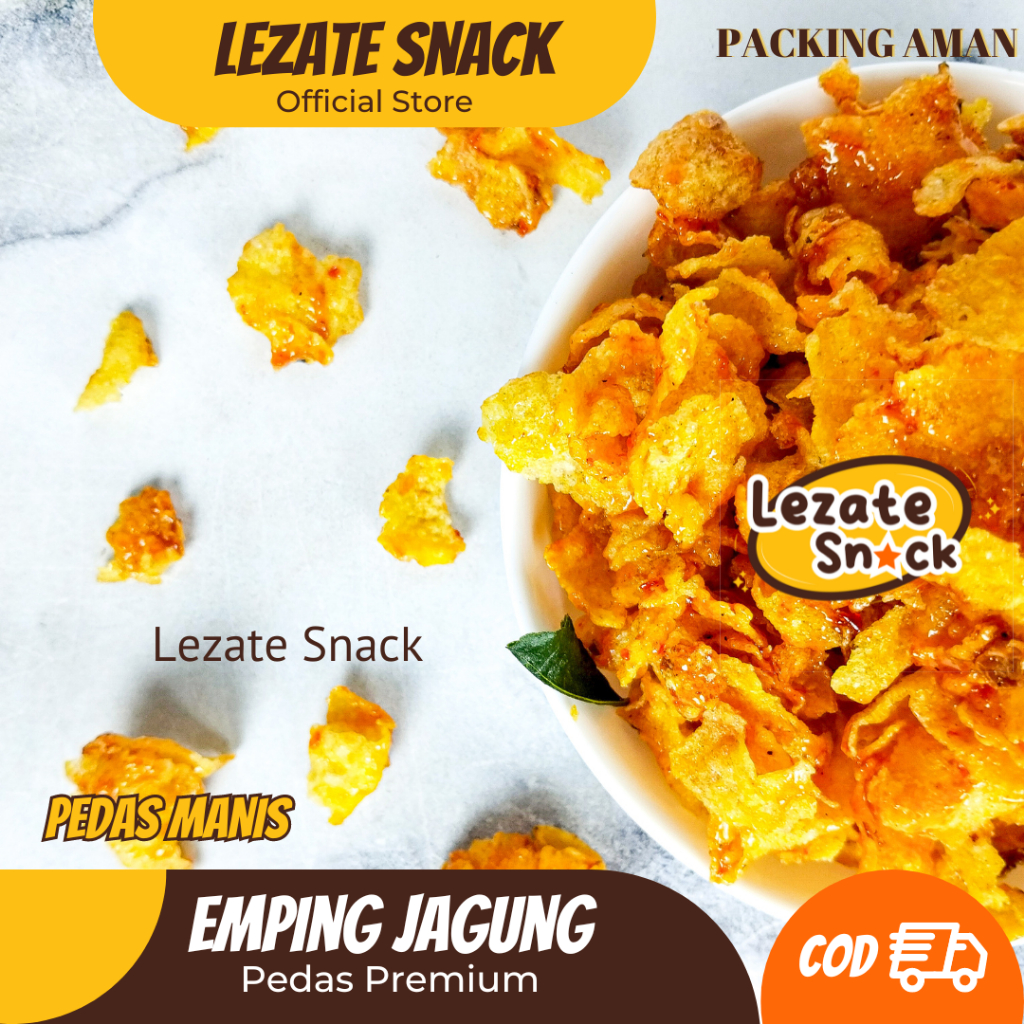 

Emping Jagung Premium 250GR Pedas Manis Daun Jeruk Kiloan Murah Rasa Jagung Geprek Lezate Snack Food Snacks Keripik Crispy WAP SNACK