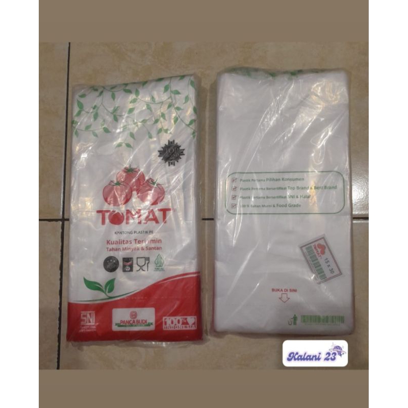 plastik PE cap tomat uk 15x30 / 1kg