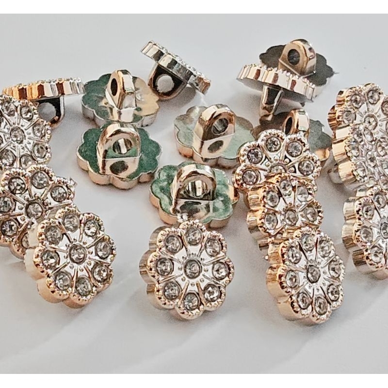 Kancing Baju Jamur  Hias Mutiara Mutiara bintik Bunga Ukuran 20L 13 mm