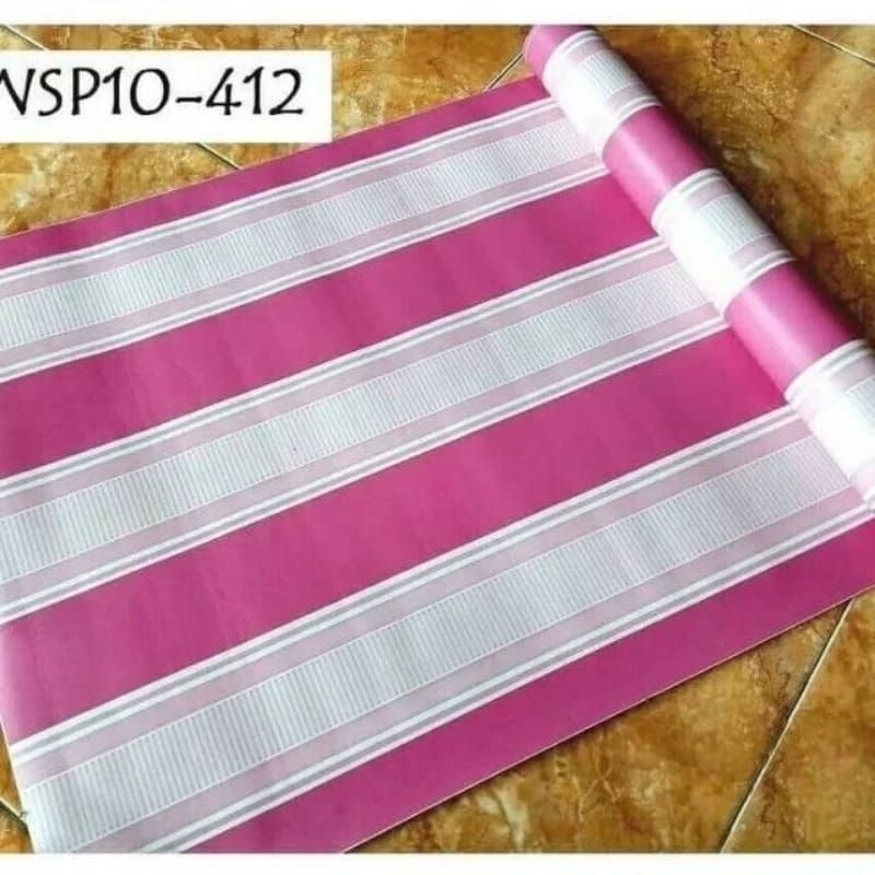 Wallpaper Dinding Motif Salur Pink (BISA COD) Wallpaper Aesthetic Wallpaper Dinding Ruang Tamu Wallp