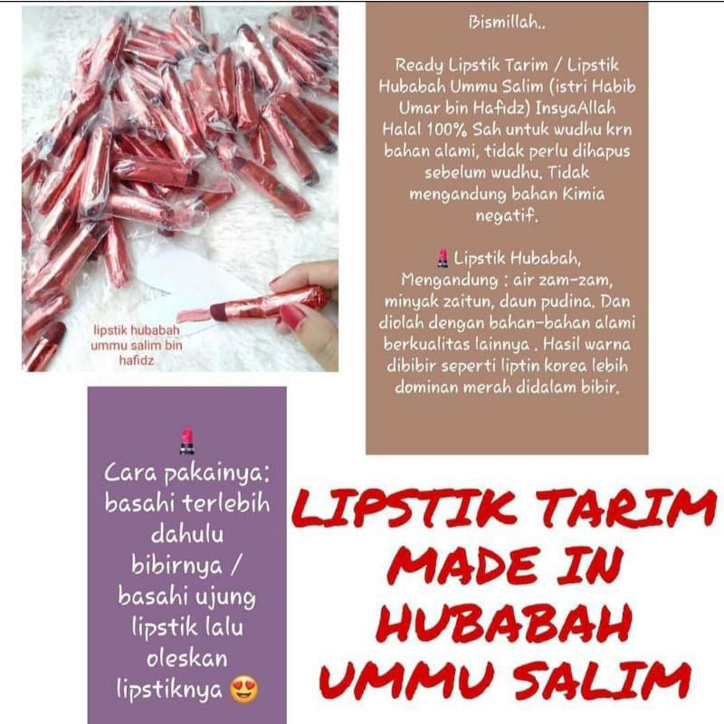 lipstik hubabah Ummu Salim tarim Yamani
