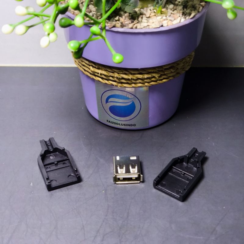 Fullset Soket USB Kosong Tipe Jantan - USB Socket Connector Male Plug
