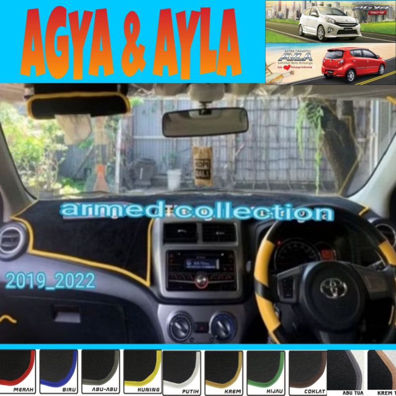 Cover Karpet Dashboard Aksesoris Dashboard Mobil NEW AGYA & AYLA Th 2019-2022