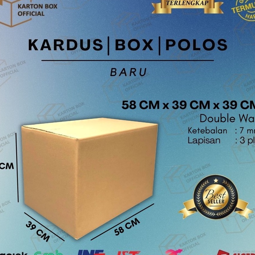 

Wah Kardus Karton Box 58x39x39 CM Dus Pindahan Jumbo Kokoh Tebal Polos