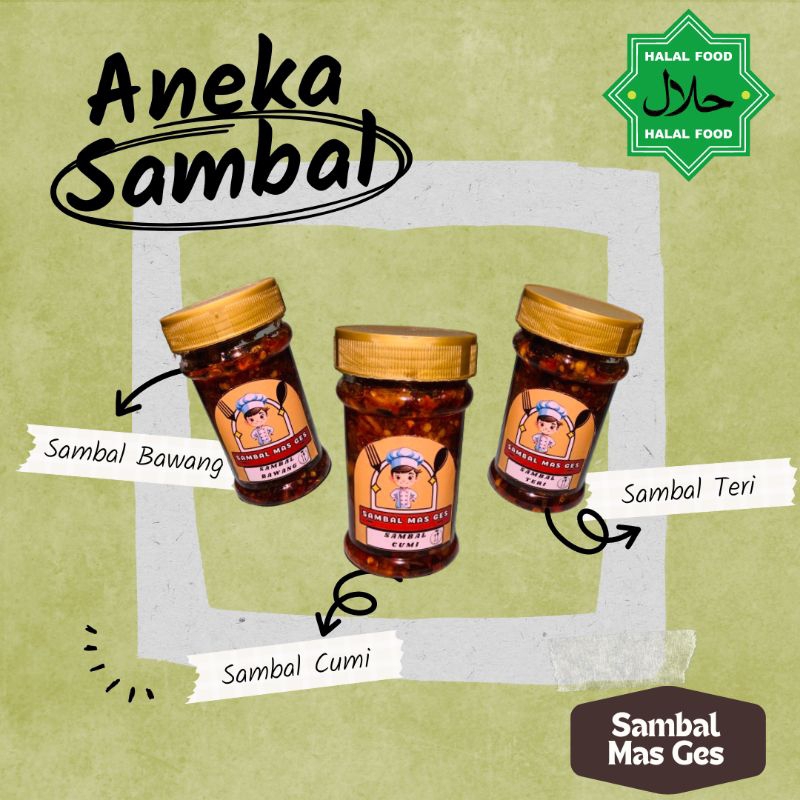 

Sambel Bawang/Sambel Teri/Sambel Cumi (150 gr)