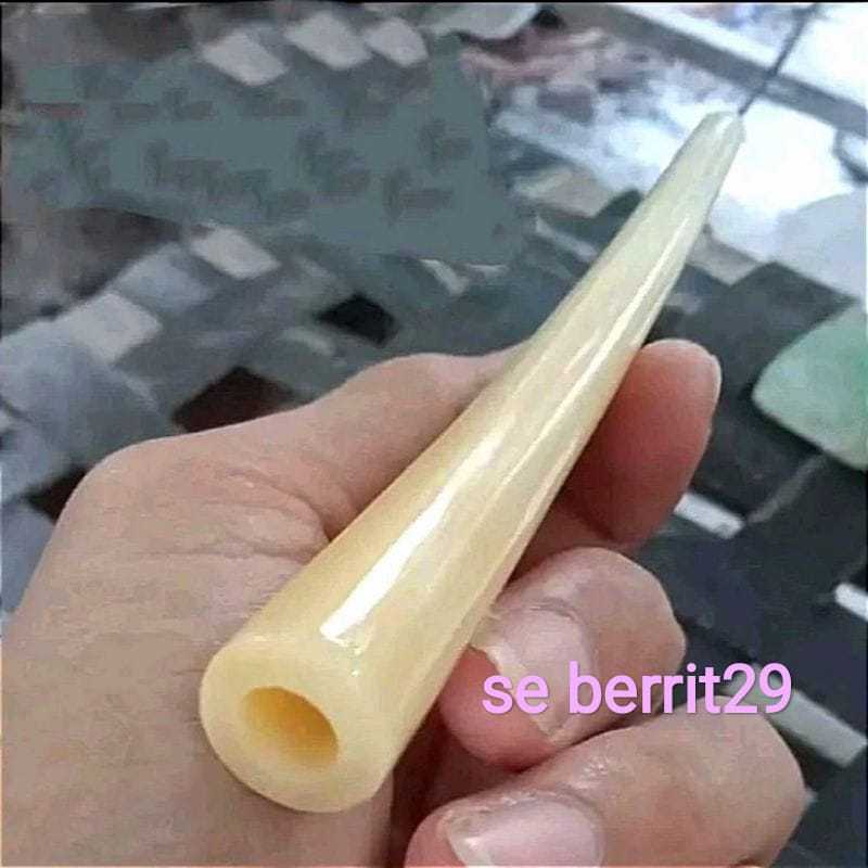 Sedotan Once Pipa Pipo Pipe Tulang Sapi Kristal Gading Impor  Oval bulat panjang Super Mirip duyung
