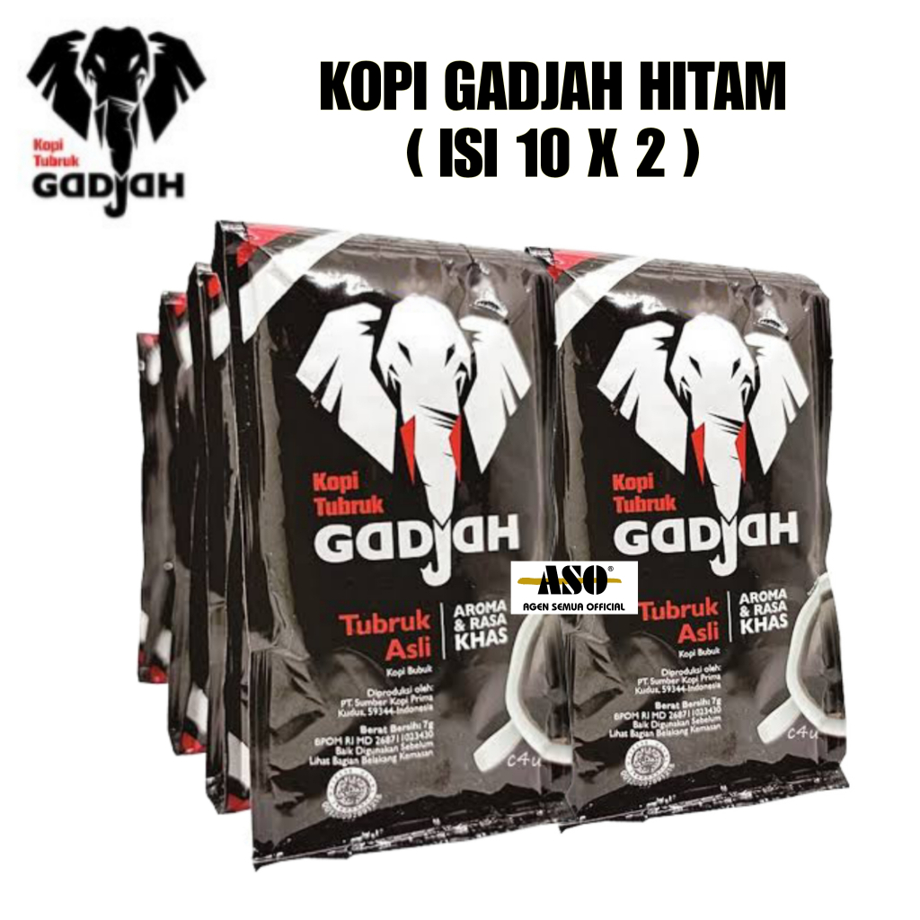 

KOPI GADJAH TUBRUK HITAM TWINPACK 6 gr RENCENG ( ISI 10x2 )