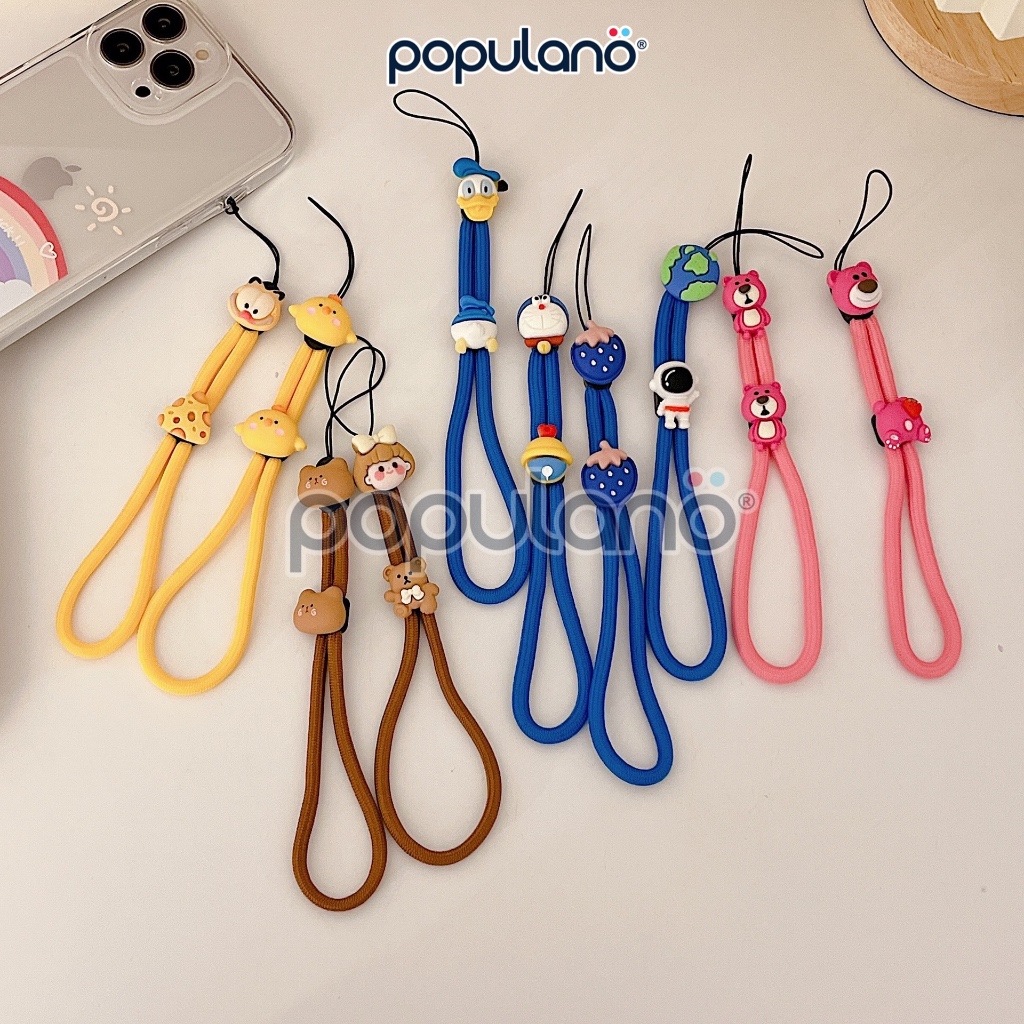 Tali Lanyard Handphone Karakter Lucu Tali Gantungan Hp Lucu Adjustable Panjang Pendek