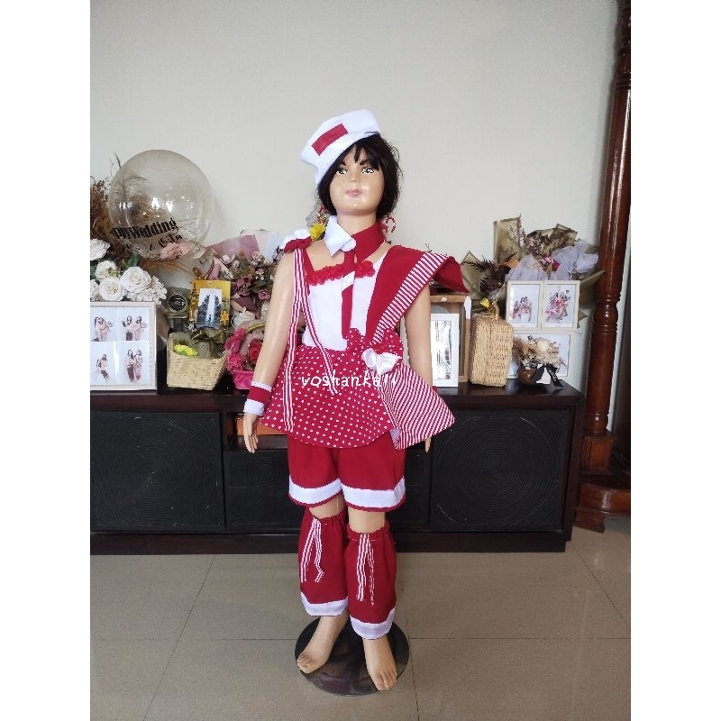 Kostum anak Casual merah putih kemerdekaan